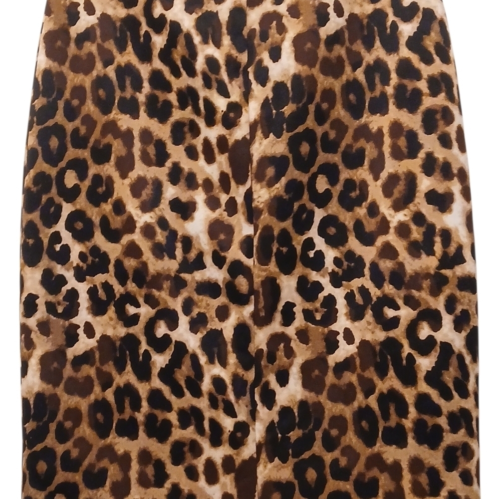 Betsy Johnson -NWOT Leopard Print Skirt, Elastic Waist 30"W, 23" L, 36"H - Picture 3 of 10